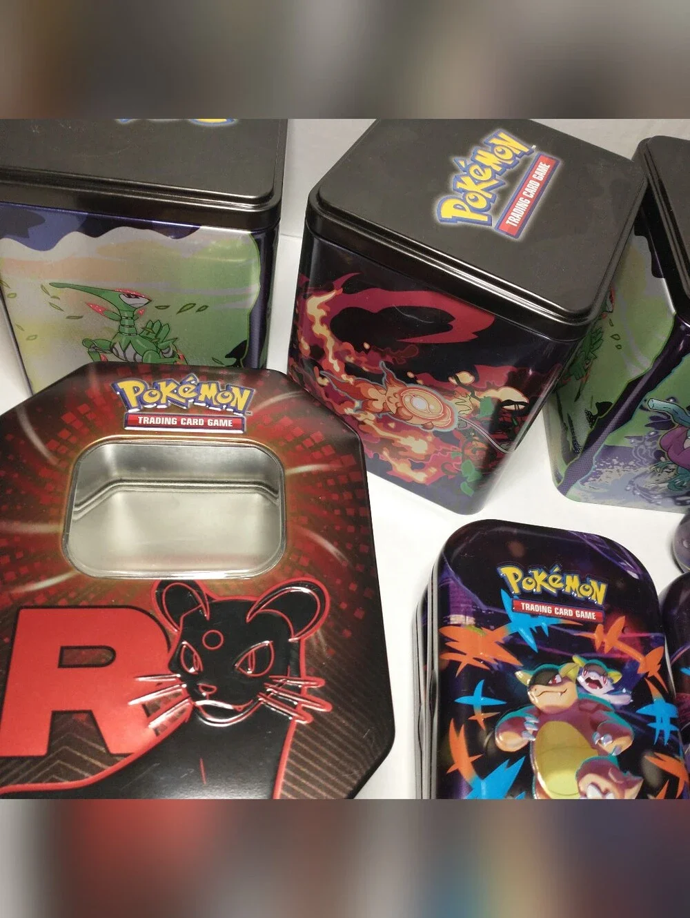 Pokemon TCG Card Poke Tins, Lot of 20, Various Styles Sizes Empty, No Cards